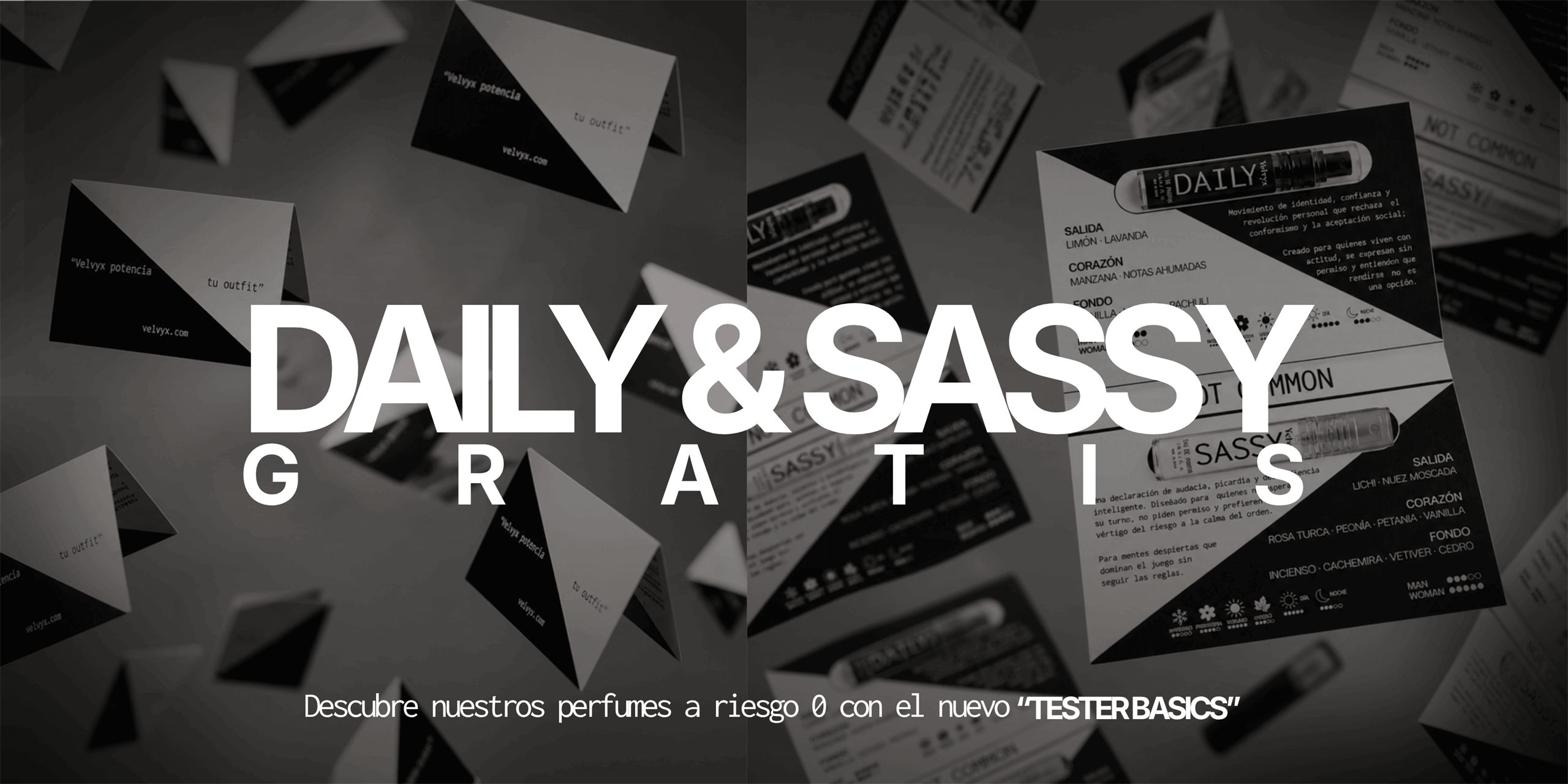 DAILY & SASSY gratis: descubre los perfumes VELVYX a riesgo 0 con el nuevo TESTER BASICS